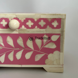 Caja de incrustaciones de lujo hecha a mano con detalles de madreperla y hueso, almacenamiento elegante para exhibición de Joyas y decoración Tradebyd - Product Image 4