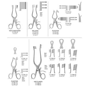 Retractores Quirúrgicos Manuales de Acero Inoxidable Weitlaner, 3x4 Puntas, Tamaños de 20 cm y 24 cm, Puntas Afiladas y Roma, Autoestables - Product Image 6