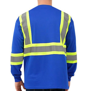 Customizable Logo Hi Vis <b>Safety</b> Shirt Breathable and Waterproof with Quick Dry Feature Wholesale <b>Reflective</b> <b>Safety</b> <b>Clothing</b> - Product Image 5