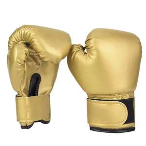 High Quality Leather MMA Boxing <b>Gloves</b> for Adults Solid Color Breathable <b>Moisture</b> Wicking Hook Loop Closure Outdoor Unisex - Product Image 1