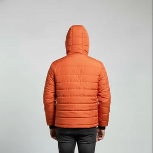 Veste matelassée à capuche de haute qualité avec fermeture éclair, personnalisable, imperméable/vente, logo frontal décontracté - Product Image 4