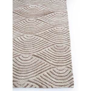 พรมขนสัตว์ทอมือสีเบจน้ำตาล Tahn-21 ลายแบบนามธรรมสไตล์โบโฮ สำหรับตกแต่งบ้าน ห้องนั่งเล่น ทางเดิน ห้องนอน - Product Image 4