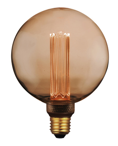 Lámpara de globo de cristal LED con efecto incandescente ámbar 125G 4W 1800K (F-Bright 2601216) - Product Image 1