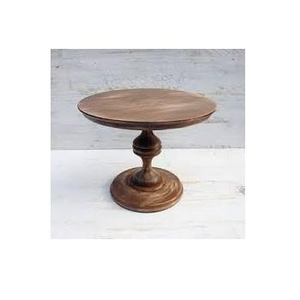 ถาดเสิร์ฟเค้กไม้ทรงกลม ดีไซน์เรียบง่าย ใช้กับเครื่องล้างจานได้ ผลิตด้วยมือ ใช้ซ้ำได้ สำหรับอุปกรณ์ครัว งานฝีมือ SANIYA - Product Image 1