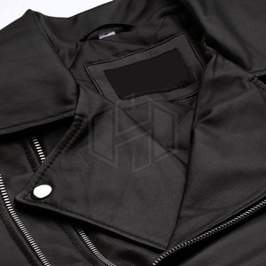 Veste d'hiver en cuir de vache et toile véritable pour homme, style streetwear, coupe-vent, écologique, respirante, logo frontal, vente chaude - Product Image 4