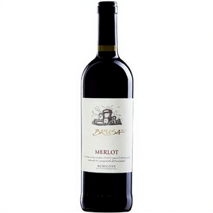 Velvety Smooth Brusa Merlot IGT Red <b>Wine</b> 750ml-6 Bottles Per Box - Product Image 2