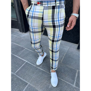 Slim Fit Stylish Mens Chino <b>Pants</b> <b>Wool</b> Polyester Blend Tailored - Product Image 2