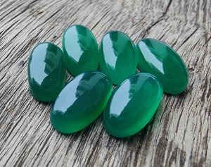 Natural Green Onyx Cabochon Big Oval Cut Flat Back Calibrated Loose Gemstone IGI Certificate Lavira Brand for Jewelry Making - Product Image 6