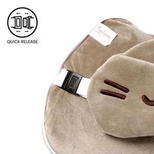 หมอนรองคอพกพา Pusheen Relaxeazzz ทำจากผ้าฝ้าย พร้อมที่ปิดตา สำหรับเดินทาง ท่องเที่ยว ตั้งแคมป์ในรถยนต์ สามารถพิมพ์โลโก้ได้ - Product Image 6