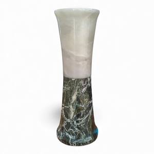 <b>Grey</b> Marble and Brass Tall <b>Candle</b> Holder Set with Elegant Modern Silhouette for Luxury Interiors - Product Image 5