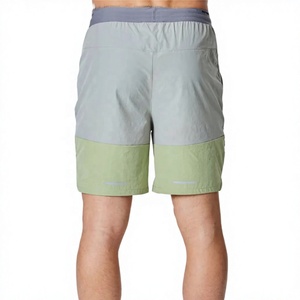 Men's Light Gray Solid Quick Dry Elastic Waist Casual <b>Shorts</b> Mid Rise <b>Woven</b> Polyester Mens <b>Shorts</b> - Product Image 6