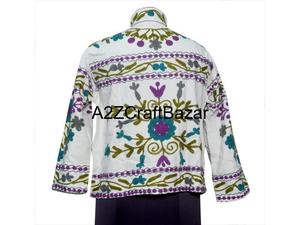 Veste pour femme hiver/printemps/été avec broderie indienne Suzani, motif floral, tissu en coton, rembourrage en coton, cadeau pour elle - Product Image 5
