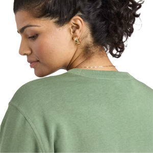 Top corto de manga larga para mujer, hombros caídos, corte holgado, cuello redondo, Color sólido, Top corto para mujer, ropa informal de moda - Product Image 1
