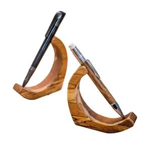 Brown Color Finished Metal & Wood Handmade Modern Desk Organizer <b>Pen</b> <b>Holders</b> Multi-Functional for Home Office School Table Use - Product Image 3