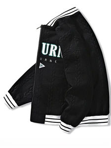 Veste de baseball réversible de luxe en laine pour hommes Veste universitaire de style letterman Veste respirante à décor brodé pour hommes - Product Image 3