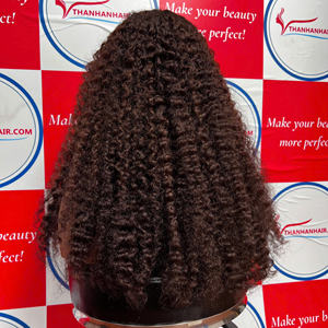 Produit le plus vendu perruques cheveux humains fermeture à lacet transparente profonde birman bouclés 100% extensions de cheveux vietnamiens en gros - Product Image 4