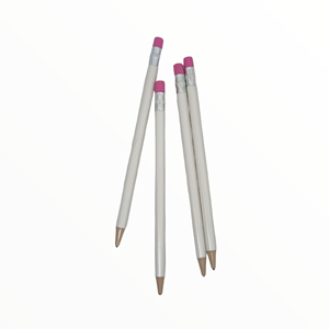 Penna Bianca a Forma di Matita con Gomma - Product Image 2