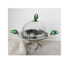 Support de service à pâtisserie en aluminium couleur or à deux niveaux support à gâteau Design tendance pour la vaisselle de mariage - Product Image 3