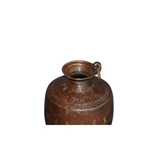 Olla Grande de Cobre Nepalí de 24 cm con Asa de Acero Inoxidable y Tapa, Diseño Vintage para Cocinar Sopas en Casa - Product Image 3