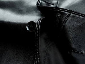 เสื้อแจ็กเก็ตหนังแกะแท้สำหรับผู้ชายเสื้อแจ็กเก็ตสไตล์ใหม่ออกแบบด้วยผ้าใบสไตล์ล่าสุด - Product Image 4