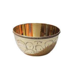 Handmade Medium Size Brass Mixing Bowl Polished for Kitchen Serving & <b>Decorative</b> Purpose for Salad <b>Egg</b> Candy Display - Product Image 1
