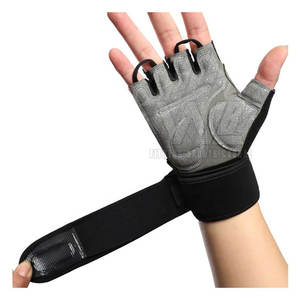 Guantes de cuero para levantamiento de pesas, guantes de levantamiento de pesas con logotipo personalizado, guantes de entrenamiento físico - Product Image 4