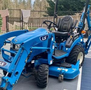 Achetez le nouveau tracteur tondeuse industriel LS-MT1.25 DIY avec chargeur frontal et pelle arrière, garantie d'usine OEM de 3 ans et service après-vente - Product Image 1