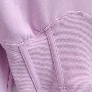 เสื้อครอปฮู้ดดี้แฟชั่นใหม่สุดฮิต ระบายอากาศได้ดี สำหรับผู้หญิง ใส่ได้ในฤดูหนาว มีโลโก้ด้านหน้า ขายส่ง เสื้อครอปฮู้ดดี้สำหรับออกกำลังกาย ลดราคา - Product Image 5