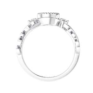 1.00CT Anillo de compromiso de diamante de corte ovalado para mujer - Product Image 3