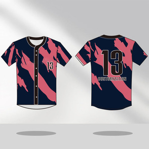 Dernier maillot de baseball personnalisé de haute qualité bas quantité minimale de commande Nouveau design Sublimation Impression numérique Summer Baseball Softball Wear Baseball - Product Image 1