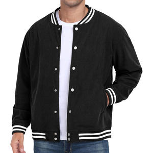 Veste universitaire décontractée pour homme OEM, logo brodé personnalisé, vêtements en toile vintage d'hiver, respirant, design grande taille - Product Image 6