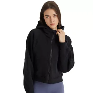 Fabricant en gros de sweats à capuche en coton d'hiver pour femmes, de luxe, de marque, unis, vierges, délavés, avec poche, personnalisés, de haute qualité - Product Image 5
