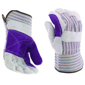 2025 vache fendue industrielle robuste jardin résistant aux coupures sécurité protection chauffée travail main gants en cuir de qualité supérieure - Product Image 3