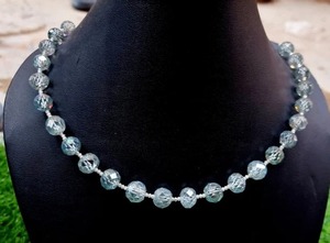 Perles de diamant à facettes Moissanite rondes bleues et blanches faisant pour collier Moissanite cadeau pour les femmes bijoux de mode - Product Image 2