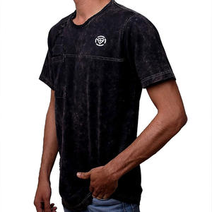 OEM Logo personnalisé T-shirt en coton Boxy Crew surdimensionné pour homme Maillot lourd 100% Version ample Technique lavée grande taille - Product Image 5