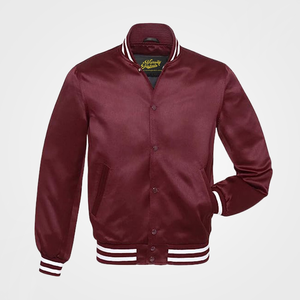 Veste universitaire en satin personnalisée pour hommes et femmes Veste Versity à la mode avec boutons Veste Versity au design tendance et résistante au vent - Product Image 1
