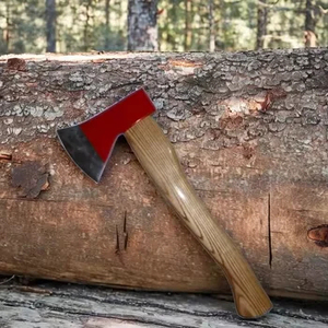 Hacha de Acero al Carbono Forjado Pulido A613 de 600g, Cabeza de Hacha de Acero con Alto Contenido de Carbono y Mango de Madera para Cortar y Abatir Árboles, Tipo Hacha - Product Image 4