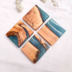 Posavasos de Resina Epoxi Natural Ecológica de Alta Calidad y Lujo, Redondos, Personalizables en Grosor y Diámetro, por Saniya Handicraft - Product Image 4