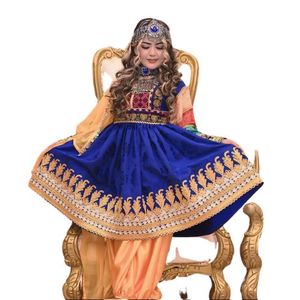 Robe afghane Kuchi traditionnelle vintage de haute qualité, dentelle, pompon, bouton, plissée, 100% soie, faible MOQ, service OEM, AA IMPEX - Product Image 1