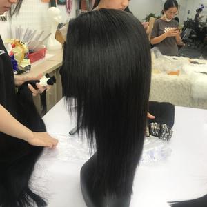 UNE PLEINE PERRUQUES Naturel noir bonestraight style 100% Vietnamien cheveux humains taille 10 pouces-36 pouces couleur décoloration #60 #613 - Product Image 4