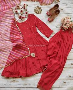 Traje Dhoti de rayón pesado de último diseñador con la colección exclusiva de Diamond Work Fab Zone para adultos en ocasiones especiales - Product Image 4