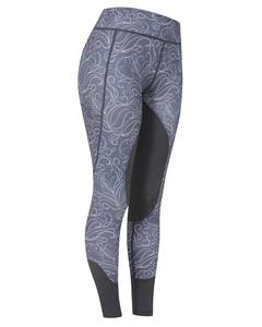 Mallas de montar a caballo con estampado personalizado a la moda, pantalones para mujer, ropa ecuestre al por mayor, mallas con estampado de silicona - Product Image 2