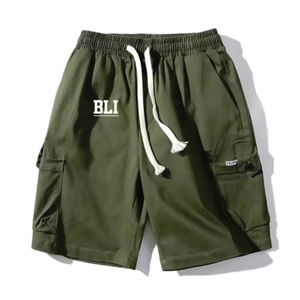 2025 été poches à rabat Jogger Shorts noir décontracté vêtements de sport de travail épais coton éponge polaire hommes Cargo Sweat Shorts - Product Image 2