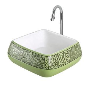 Lavabo de mesa de cerámica de calidad de exportación Fregadero de Arte de piedra natural roja dorada Artículos sanitarios Precio más barato - Product Image 4