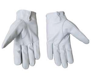 Venta superior personalizado bordado Masonic Regalia guantes de mano de cuero blanco Freemason Regalia guantes - Product Image 3