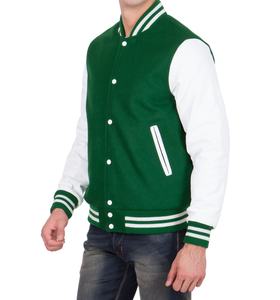 Chaquetas Varsity Lisas para Hombre, Modelo 2026, Venta al por Mayor, Diseños Personalizados, Chaqueta de Manga Larga de Cuero/Lana para Hombre - Product Image 2