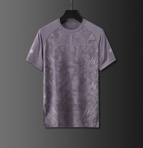 เสื้อยืดกีฬาผู้ชายขายดีประจำปี 2023 ระบายอากาศได้ดี ป้องกันรอยยับ แห้งเร็ว ผลิตจากผ้าฝ้าย/ใยไผ่ แบบถัก กระชับรูปทรง - Product Image 4