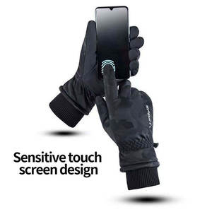 Gants de ski d'hiver pour hommes, nouveau style, résistants au froid, épaissis, chauds, avec bande réfléchissante, fonction écran tactile, coupe-vent - Product Image 3