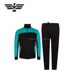 Ensemble de survêtement décontracté sportif à capuche pour homme et femme de haute qualité |   Veste zippée et pantalon |   Ensemble de jogging athlétique bicolore - Product Image 1