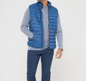 Chaleco acolchado ligero de Venta caliente para hombres Cuello sin mangas personalizable Lona de moda de invierno Todos los colores disponibles OEM - Product Image 1